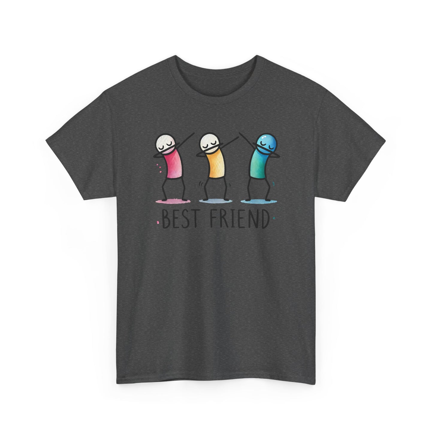 Best Friend Shirt, Cute Dabbing Stick Tee, Matching Bestie T-Shirt, Friends Graphic Tee, Gift for Women Teens, Best Friends Crewneck Tee