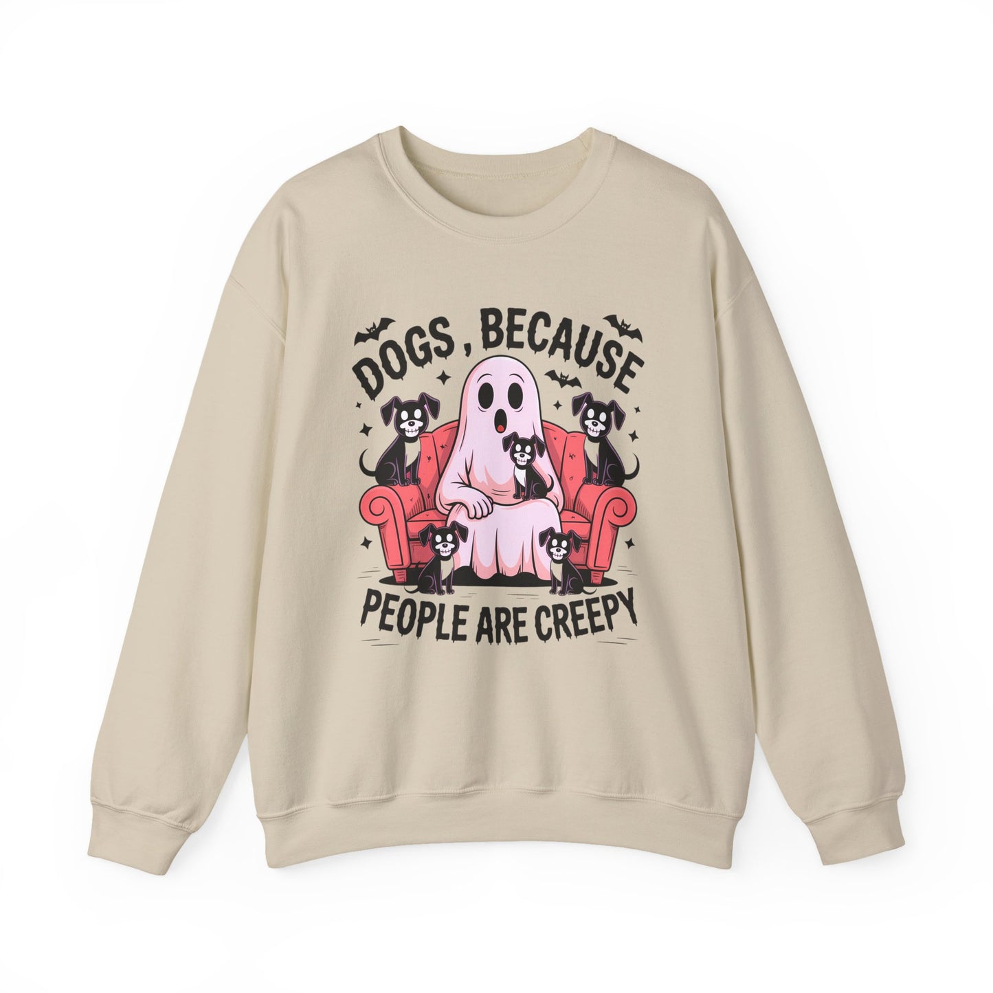 Cozy Ghost Dog Sweatshirt | Unisex Crewneck, Perfect for Pet Lovers, Halloween, Fall Fashion, Gifts for Dog Owners, Cute Dog Sweater, Funny