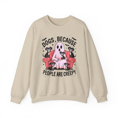 Cozy Ghost Dog Sweatshirt | Unisex Crewneck, Perfect for Pet Lovers, Halloween, Fall Fashion, Gifts for Dog Owners, Cute Dog Sweater, Funny