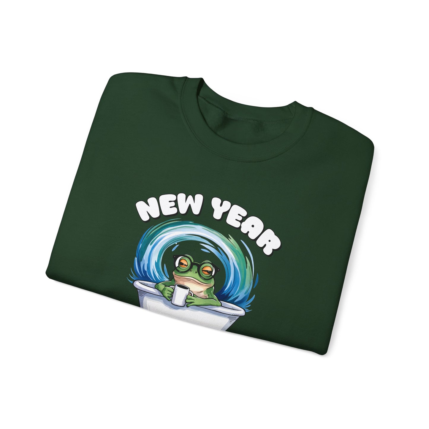 New Year New Me Frog Sweatshirt, Funny New Year Shirt, Happy New Year 2026 Sweatshirt, Cute Frog Coffee Pullover, 2026 Trendy Sweatshirt