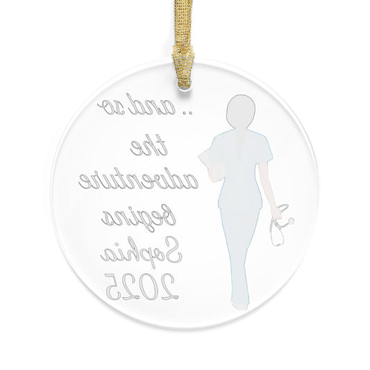 Personalized Nurse Ornament, New Nurse Gift, Nurse Christmas Ornament, Graduation Ornament, RN Gift, BSN Gift, Nursing Graduation Gift