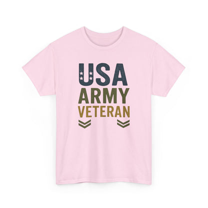 USA Army Veteran Cotton Tee, Veteran Gift, Patriotic Apparel, Memorial Day T-Shirt, Military Pride Top, Navy Veteran T-Shirt