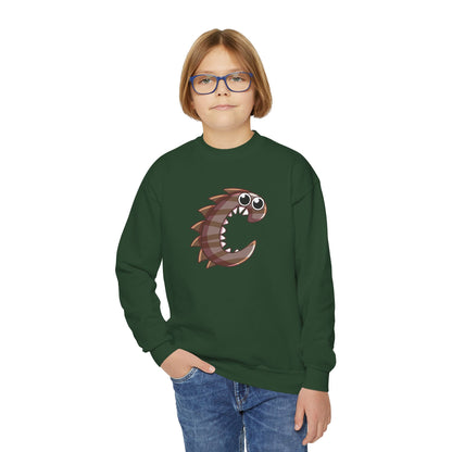 Cute Fish Graphic Youth Crewneck Sweatshirt, Fun Gift, Cozy Wear, Casual Style, Perfect for Kids, Name Initial Sweatshirt, Birthday Gift