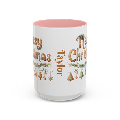 Personalized Christmas Cheer Coffee Mug, Holiday Gift, Festive Drinkware, Seasonal Decor, Cute Mug, Joyful Holiday Memento