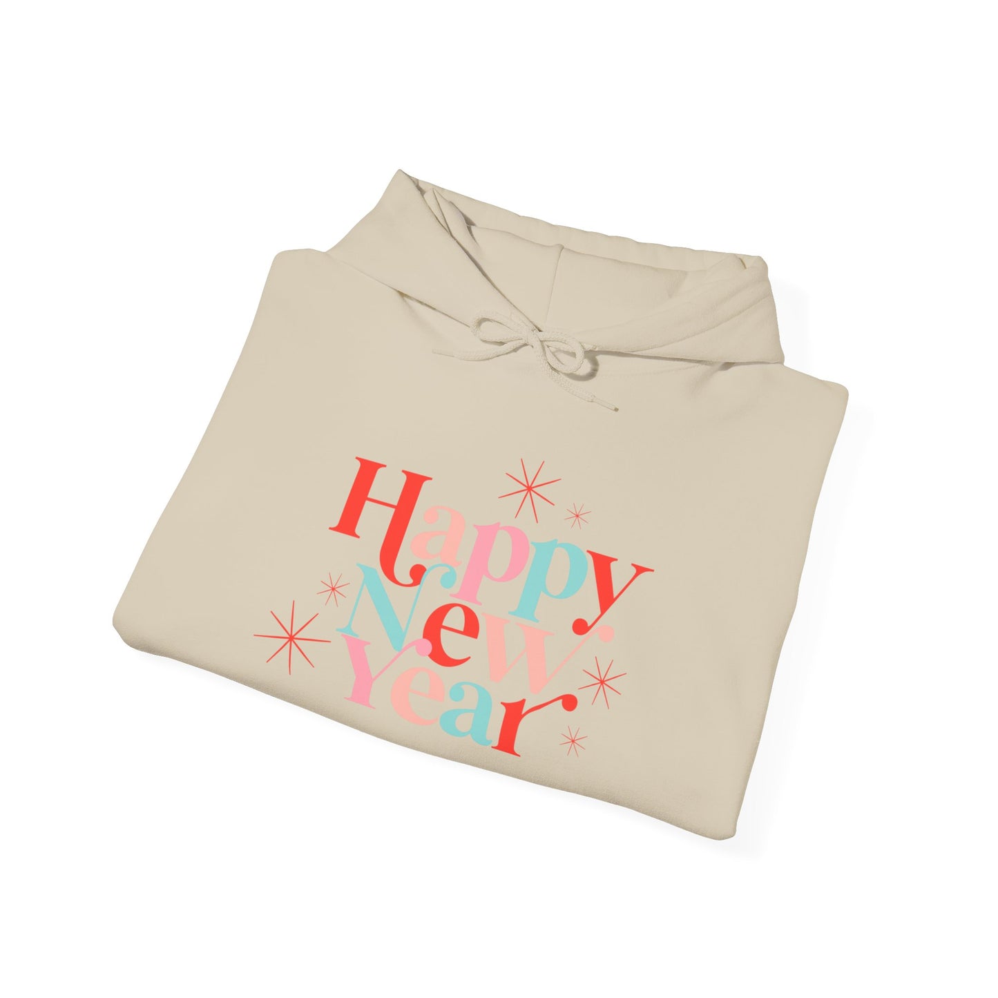 Happy New Year Hoodie 2025, Pastel Fireworks Hoodie,  New Years Eve Sweatshirt,  Unisex NYE Hoodie, Cozy New Year Gift for Her & Him