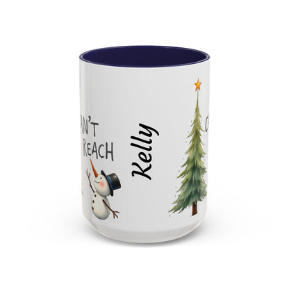 Personalized Holiday Coffee Mug, Cute Snowman Design, Winter Drinkware, Festive Gift, Custom Name Mug, Christmas Day Gift