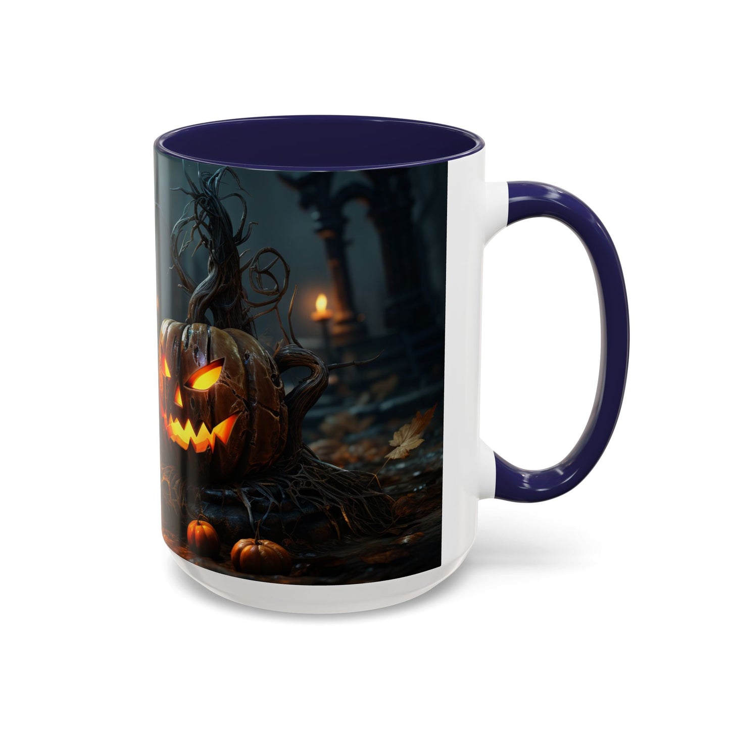 Halloween Pumpkin Accent Coffee Mug, Spooky Decor for Fall, Perfect Gift for Halloween Lovers, Seasonal Drinkware, Gift for Halloween Day