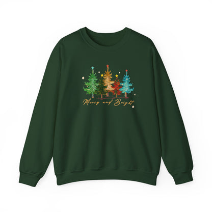 Cozy Christmas Trees Sweatshirt, Holiday Apparel, Warm Sweater Gift, Nature Lover Top, Christmas and Winter Essential, Christmas  day Gift