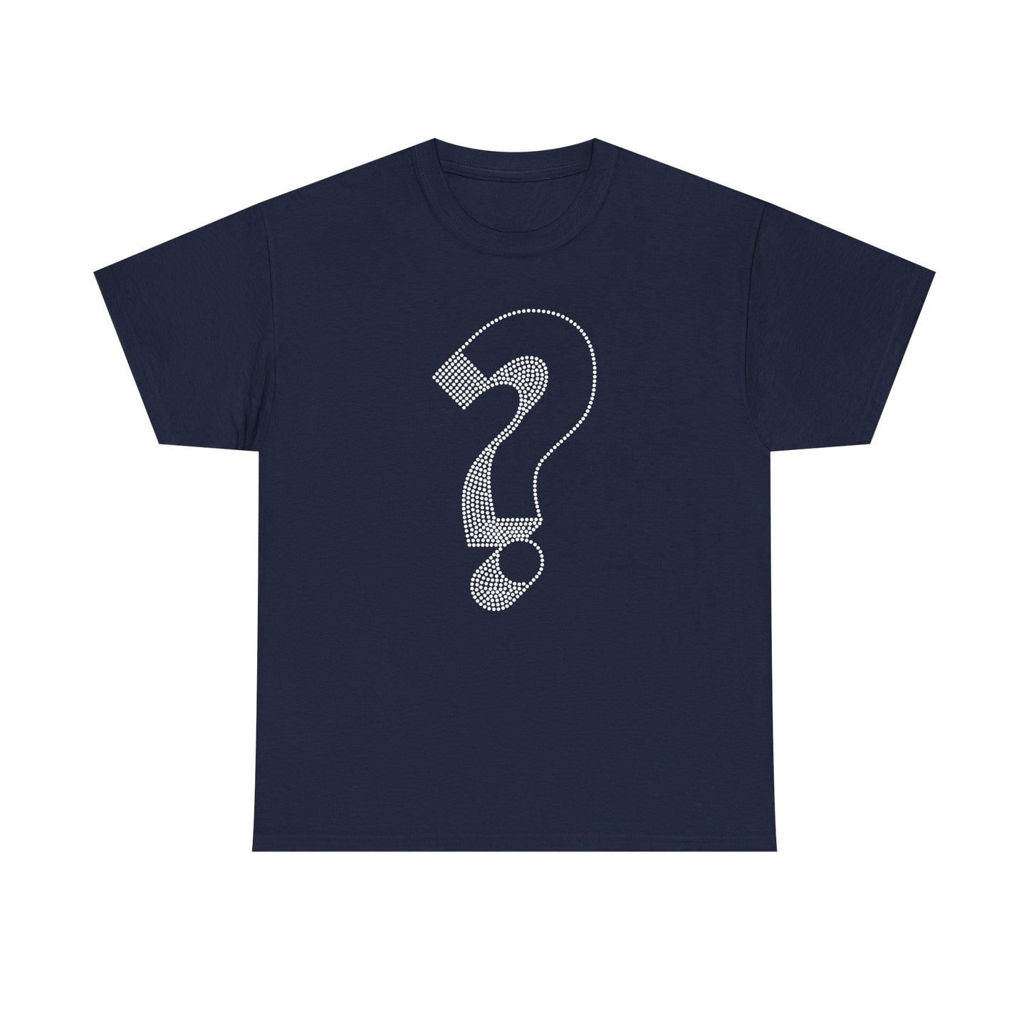 Question Mark Dotted Line Minimal Mystery T-Shirt