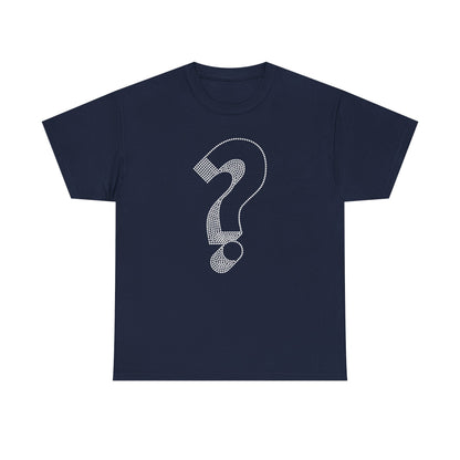 Question Mark Dotted Line Minimal Mystery T-Shirt