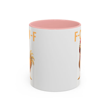 Funny Rooster Mug F-CAW-F Chicken Coffee Mug, Adult Humor Farm Animal Cup, Chicken Meme Mug, Gag Gift 11oz 15oz