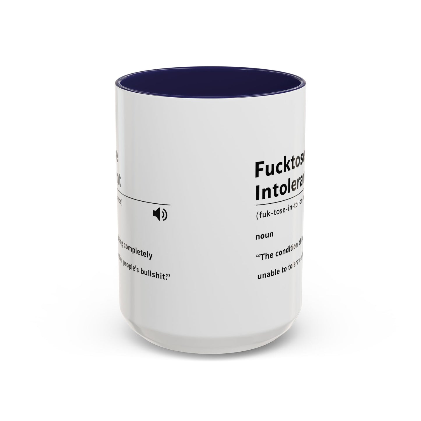 Fucktose Intolerant Definition Mug, Funny Accent Coffee Mug 11oz 15oz, Sarcastic Adult Humor Mug, Gag Gift for Friends