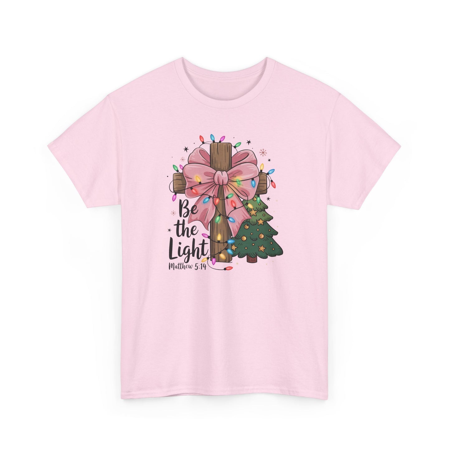Be the Light Christian T-Shirt | Matthew 5:14 Bible Verse Shirt | Faith Graphic Tee | Christmas Christian Shirt | Inspirational Jesus Gift