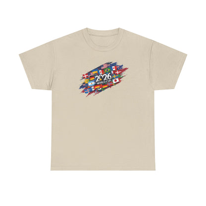 World Flags 2026 Soccer T-Shirt | International Football Graphic Tee | Global Fan Shirt | Colorful Sports Art Top