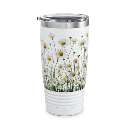 Daisy Floral Tumbler, Travel Mug for Nature Lovers, Eco-friendly Drinkware, Summer Vibes, Gift for Her, Outdoor Adventure