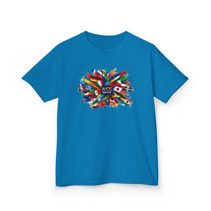 Colorful Paint Splash Kids T-Shirt | 2026 USA Soccer Tee for Kids | Abstract Art Graphic Shirt | Fun Youth Fan Gift, Football Lover Gift