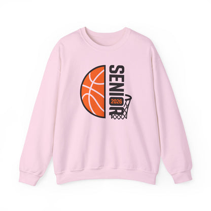 Basketball Senior 2026 Crewneck Sweatshirt | Basketball Hoop Grad Design | Gift For Senior, Sports Fan Gift, Graduation Sweatshirt, High