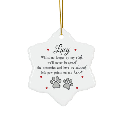 Memorial Decorative Ornaments, Pet Loss Gift, Double-Sided Keepsake, Custom Memorial Decor, Dog/Cat Tribute, Heartfelt Remembrance