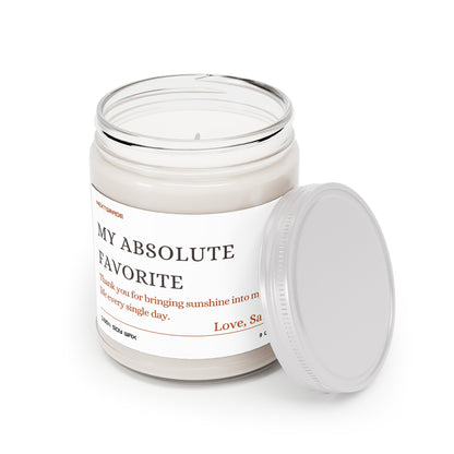 Personalized My Absolute Favorite Soy Candle Gift, Scented Candle for Home, Aromatherapy Candle, Unique Birthday Gift, Home Decor