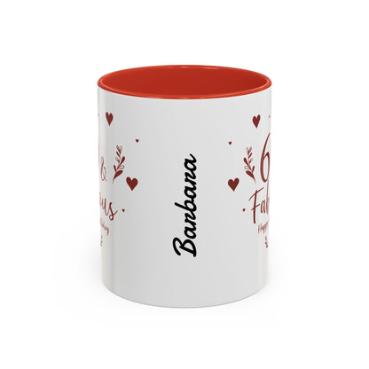 Personalized 60th Birthday Coffee Mug 60 & Fabulous, Birthday Gift, Custom Mug, Fun Coffee Cup, Celebration Drinkware, Personalized Present