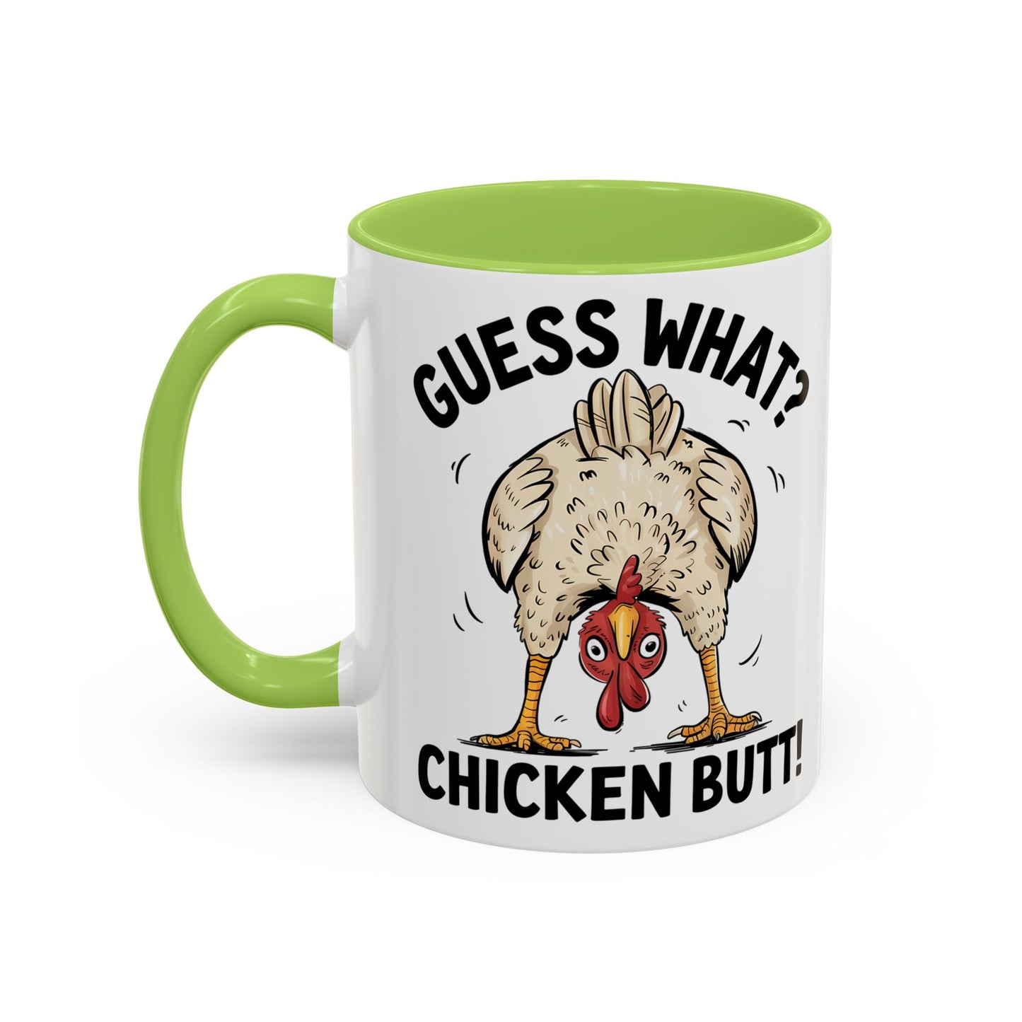 Funny Chicken Mug, Guess What? Chicken Butt! Coffee Mug, Farm Humor Mug, Rooster Joke Cup, Gift for Chicken Lovers, Gag Gift Mug