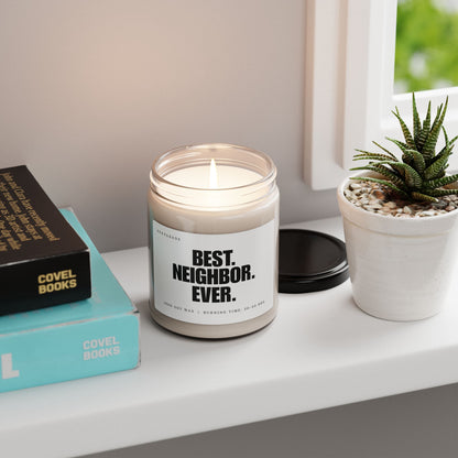 Best Neighbor Ever Soy Candle | Thank You Neighbor Gift | Housewarming & Appreciation Gift | Home Décor Candle
