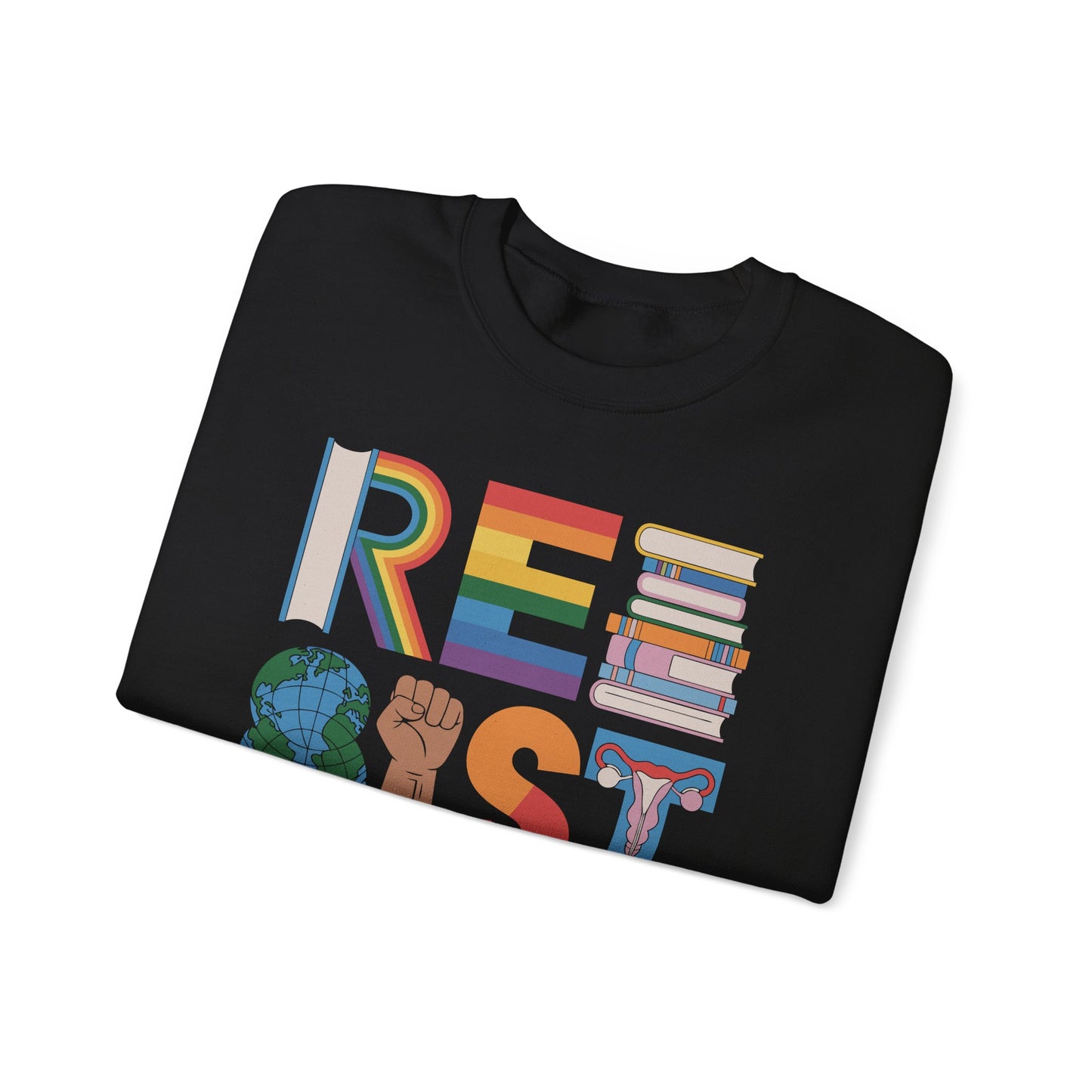 RESIST letter art Sweatshirt | RESIST Equality Sweatshirt | Feminist LGBTQ Pride Pullover | Social Justice Sweater | Empowerment Gift