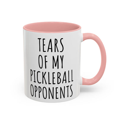 Tears of My Pickleball Opponents Mug, Funny Pickleball Gift for Players, Grandma & Grandpa | 11oz 15oz Ceramic Accent Coffee Cup
