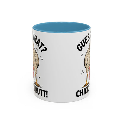 Funny Chicken Mug, Guess What? Chicken Butt! Coffee Mug, Farm Humor Mug, Rooster Joke Cup, Gift for Chicken Lovers, Gag Gift Mug