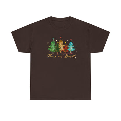 Merry and Bright Trees, Women's Christmas Shirt, Womans Holiday Shirt,Christmas Gift,Chic Winter Shirt,Cute Holiday Tee,Christmas Tree Shirt