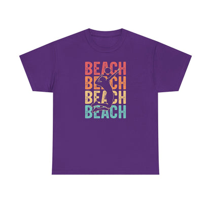 Beach Vibes Unisex Heavy Cotton Tee, Summer T-Shirt, Beachwear, Vacation Apparel, Graphic Tee, Gift for Beach Lovers
