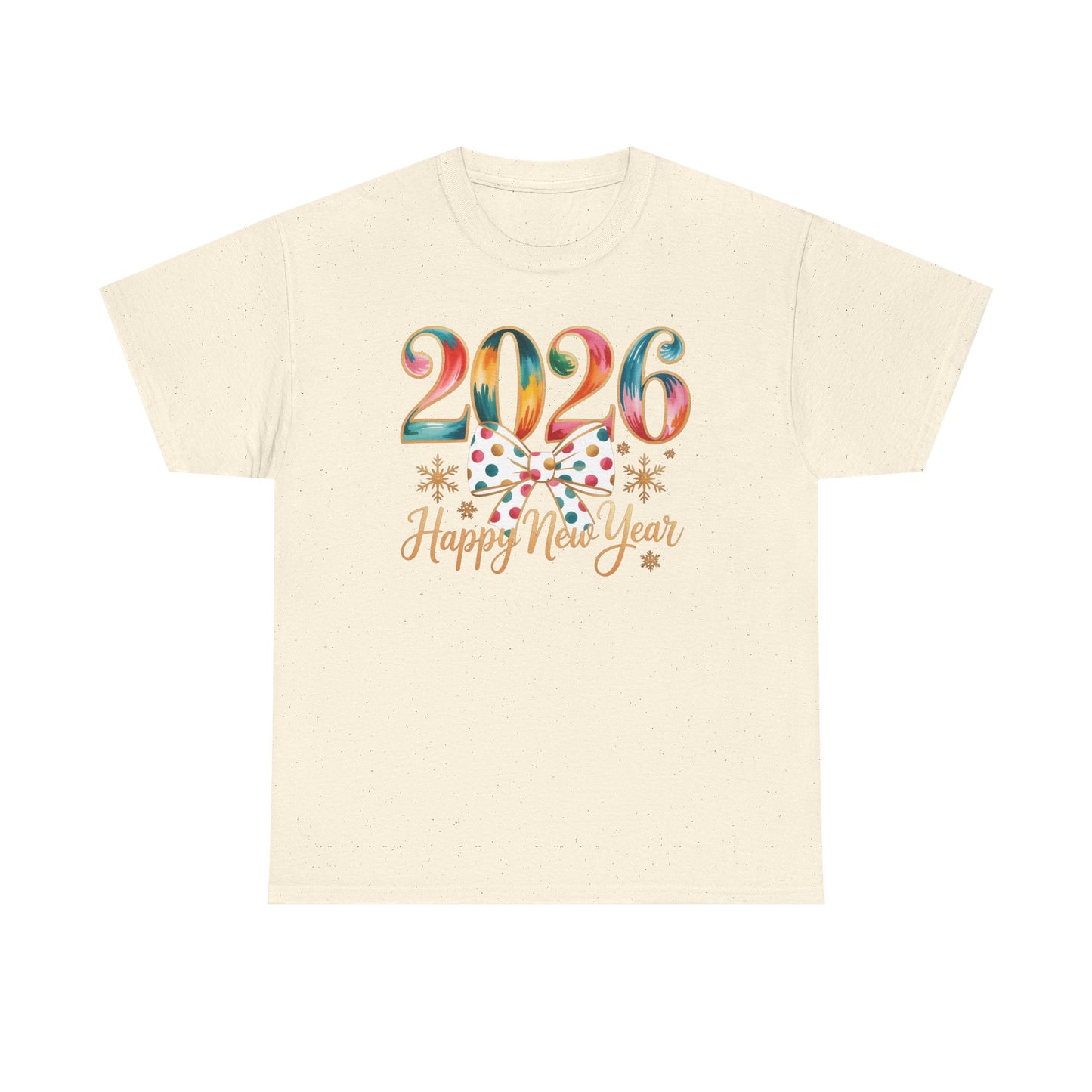 2026 Happy New Year Shirt, Colorful Bow New Year Tee, New Year Outfit, Cute NYE Party T-Shirt, 2026 Celebration Graphic Tee, New Year Gift