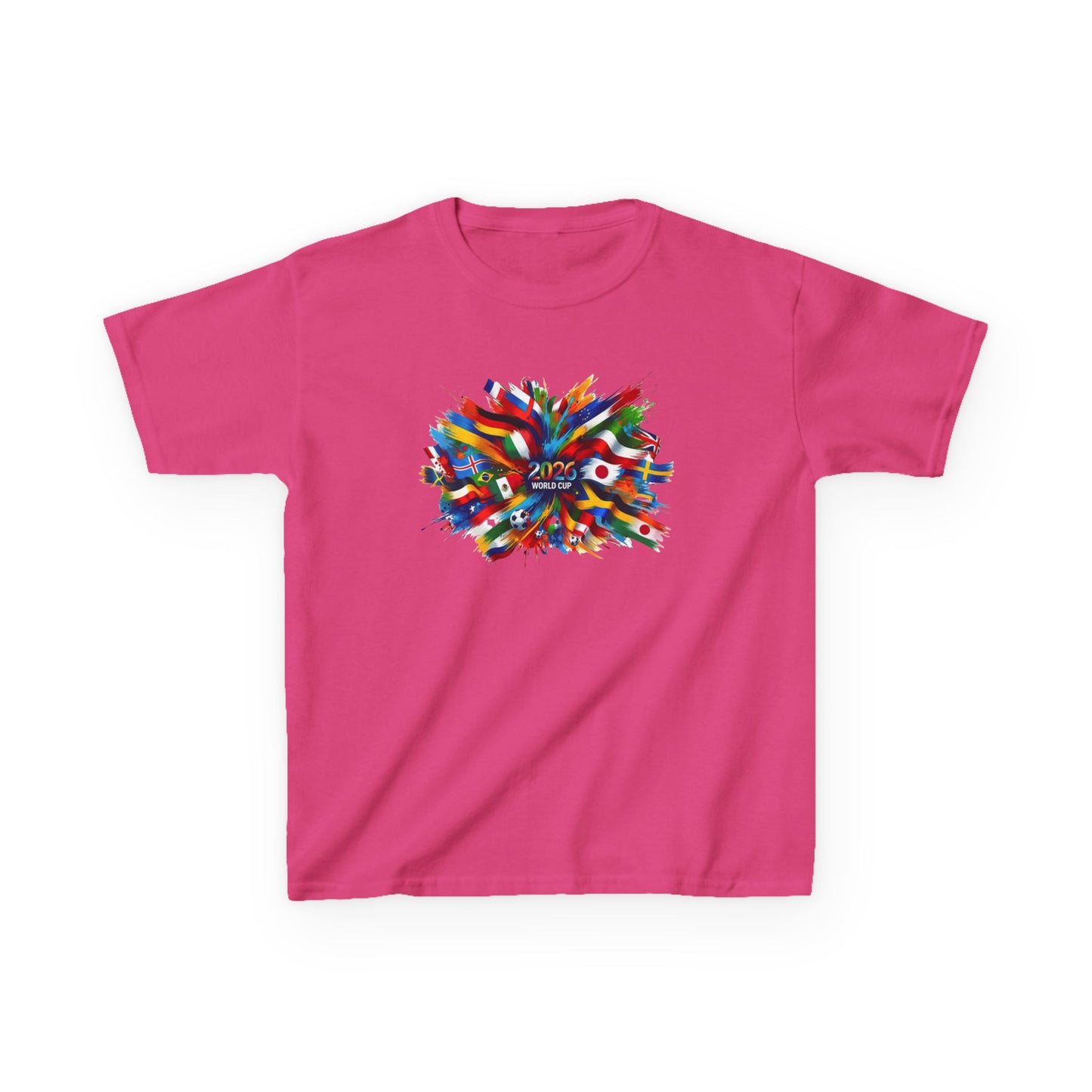 Colorful Paint Splash Kids T-Shirt | 2026 USA Soccer Tee for Kids | Abstract Art Graphic Shirt | Fun Youth Fan Gift, Football Lover Gift