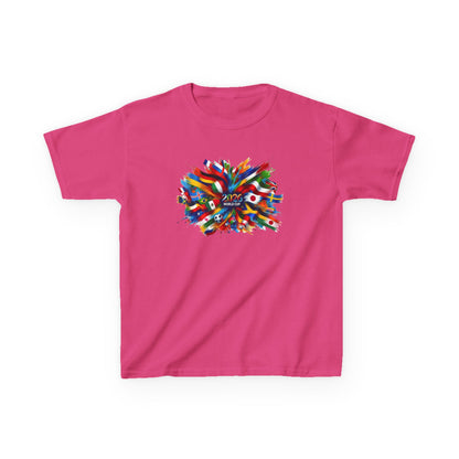 Colorful Paint Splash Kids T-Shirt | 2026 USA Soccer Tee for Kids | Abstract Art Graphic Shirt | Fun Youth Fan Gift, Football Lover Gift