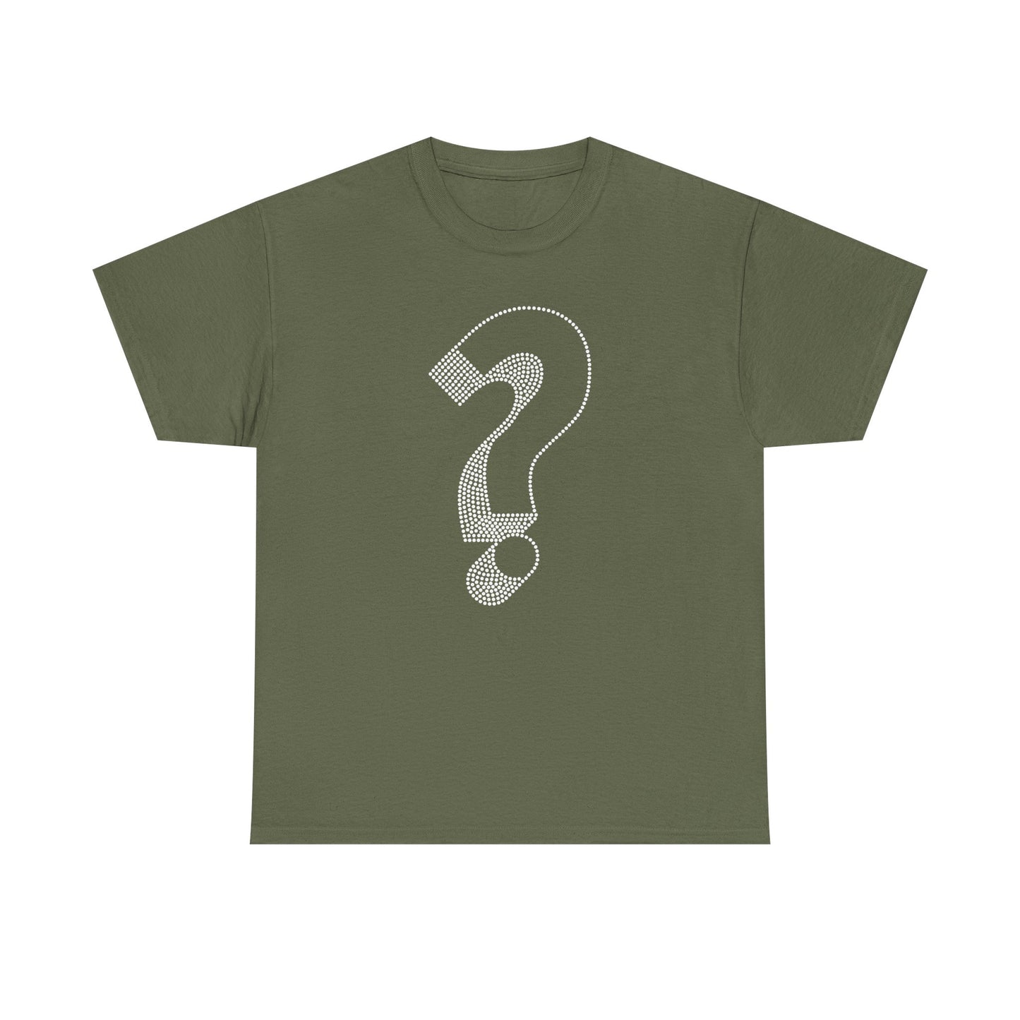 Question Mark Dotted Line Minimal Mystery T-Shirt