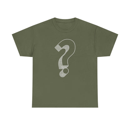 Question Mark Dotted Line Minimal Mystery T-Shirt