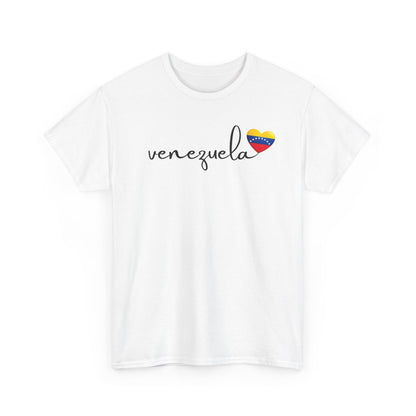Venezuela Sweatshirt with Heart Flag | Minimalist Country Pride Crewneck | Travel Gift for Her, South America Apparel