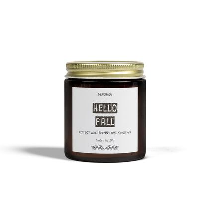 Hello Fall Scented Candle, Gift For Friend, Warm & Cozy Autumn Aroma, Perfect for Home Décor, Gifts, Celebrations, Relaxation