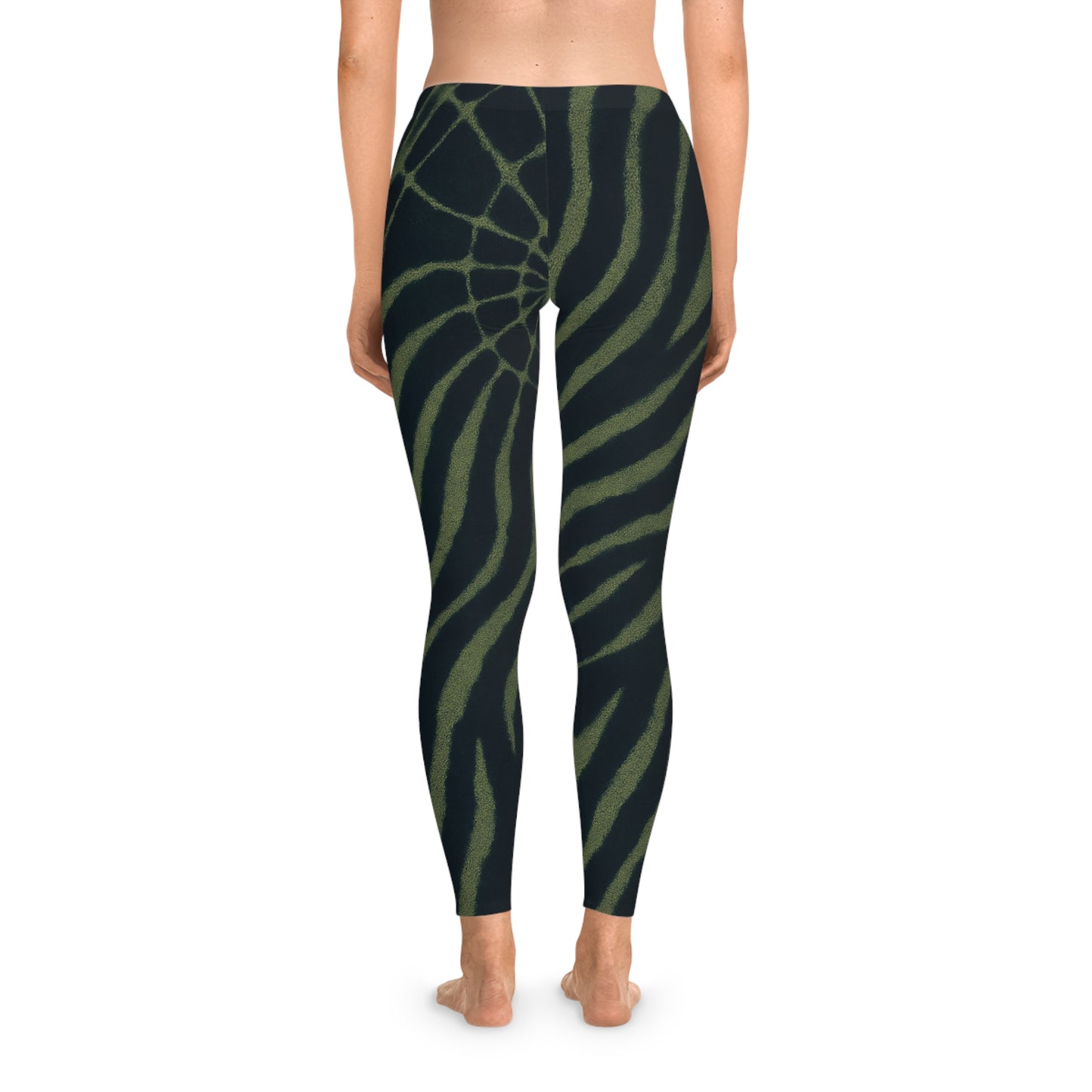 Wild Jungle Print Stretchy Leggings, Yoga, Acrobatics, Yoga, Acroyoga - Batik, Tie-Dye - unisex -turquoise