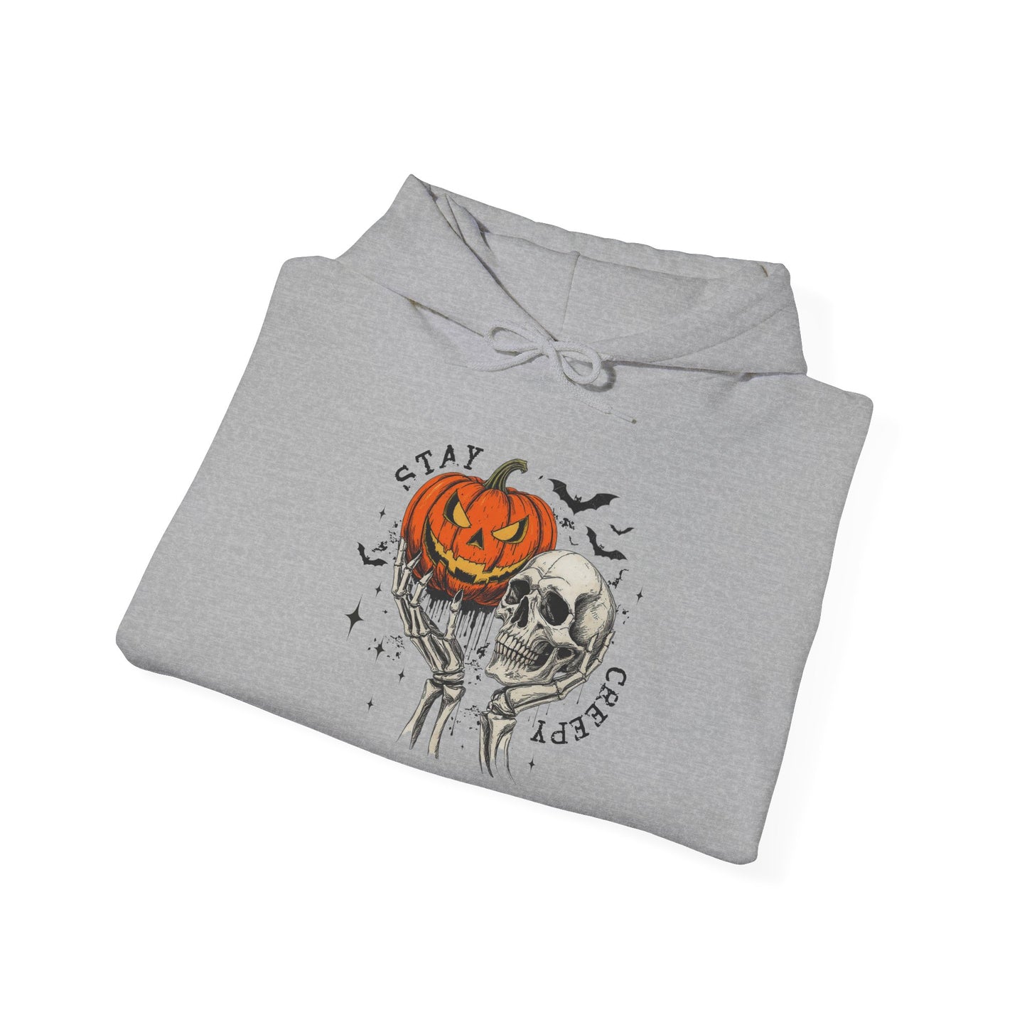 Halloween Pumpkin & Skull Sweatshirt hoodie, Cozy Halloween Hoodie, Fall Fashion, Spooky Gift, Hooded Sweatshirt, Halloween Day Gift