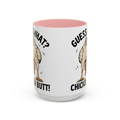 Funny Chicken Mug, Guess What? Chicken Butt! Coffee Mug, Farm Humor Mug, Rooster Joke Cup, Gift for Chicken Lovers, Gag Gift Mug