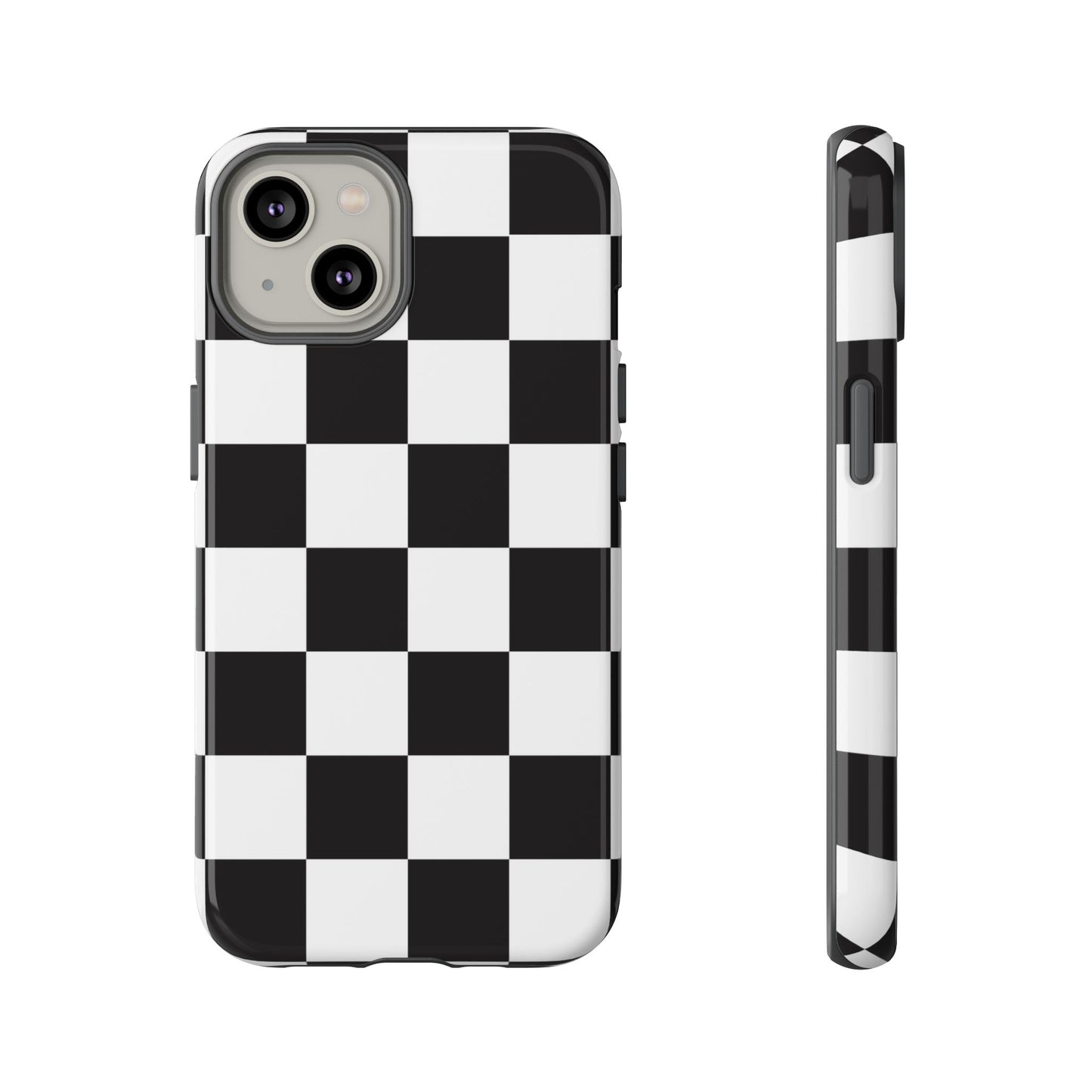 Black and White Checker iPhone Case, Stylish iPhone Cover for Teens, Holiday Gift, Unique Mobile Accessories, Tough Protection