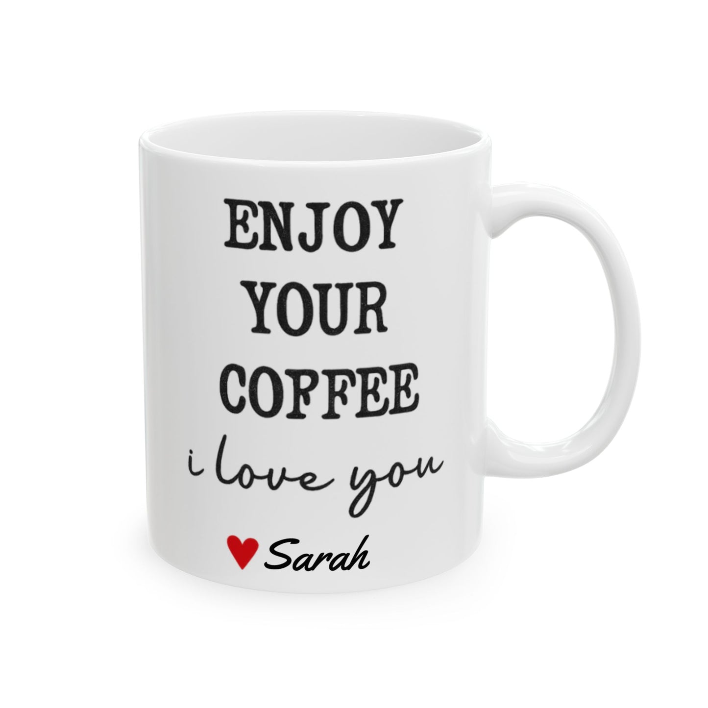 Enjoy Your Coffee Handsome Good Morning Mug, Boyfriend Valentines Day Gift For Him Funny Husband Gift Personalized  Mug Gift