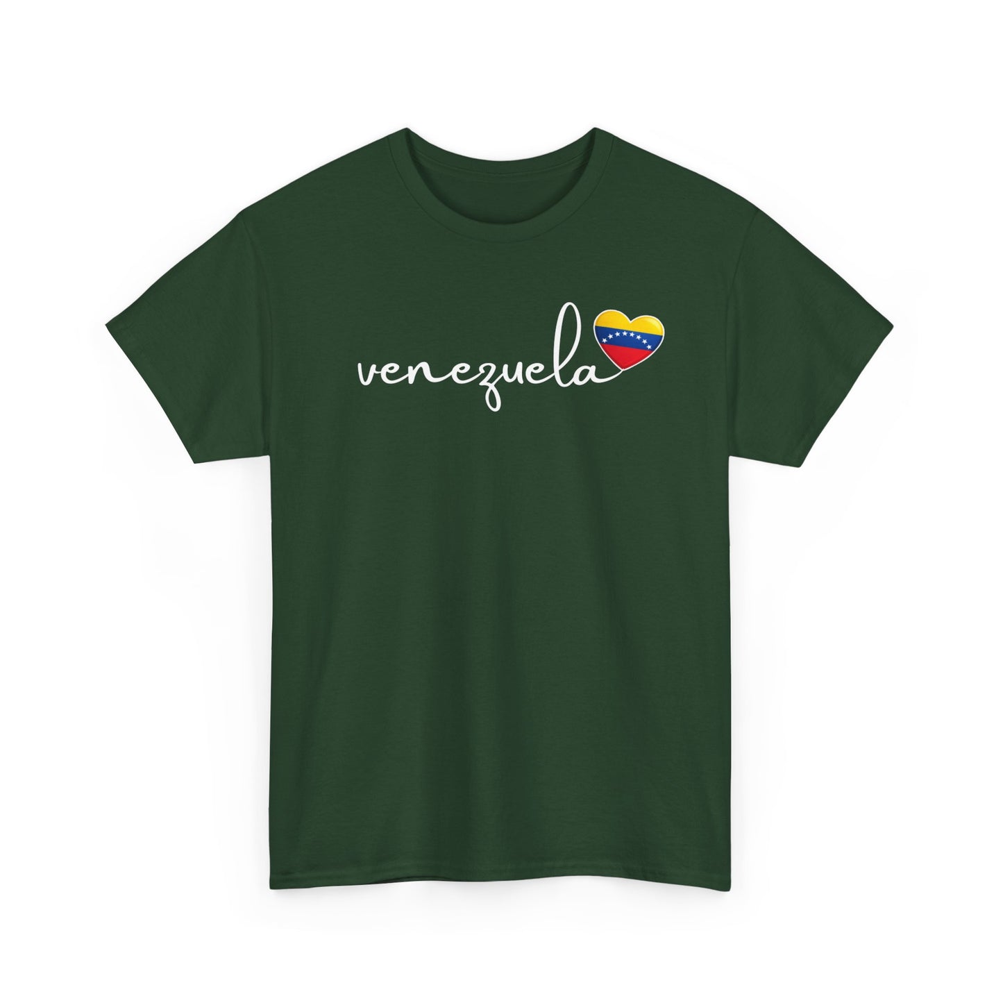 Venezuela Sweatshirt with Heart Flag | Minimalist Country Pride Crewneck | Travel Gift for Her, South America Apparel