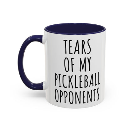 Tears of My Pickleball Opponents Mug, Funny Pickleball Gift for Players, Grandma & Grandpa | 11oz 15oz Ceramic Accent Coffee Cup