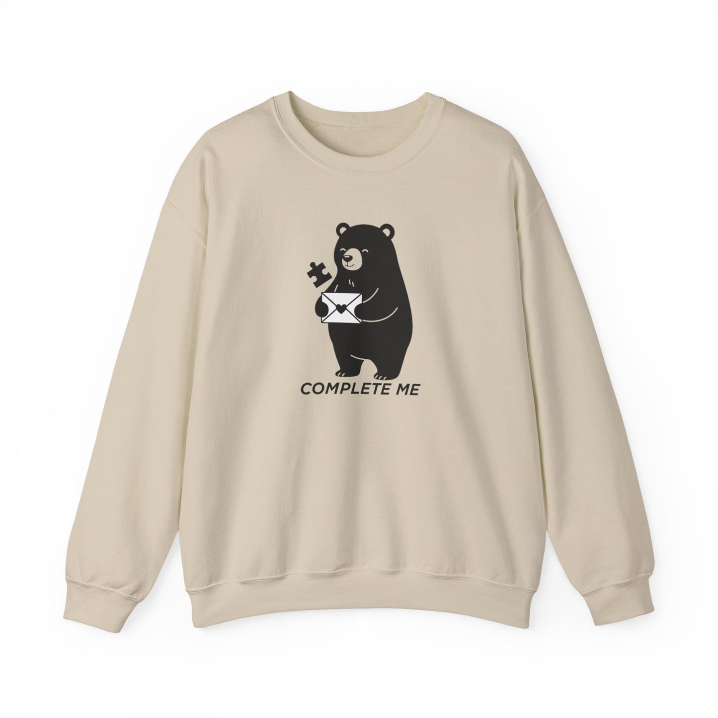 You Complete Me Valentine's Sweatshirt | Matching Couple Gift | Cute Bear Puzzle Tee | Anniversary & Valentine's Day Gift