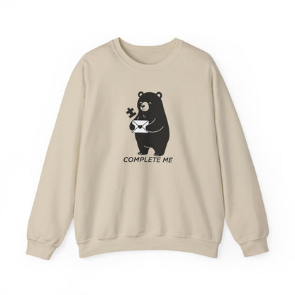 You Complete Me Valentine's Sweatshirt | Matching Couple Gift | Cute Bear Puzzle Tee | Anniversary & Valentine's Day Gift