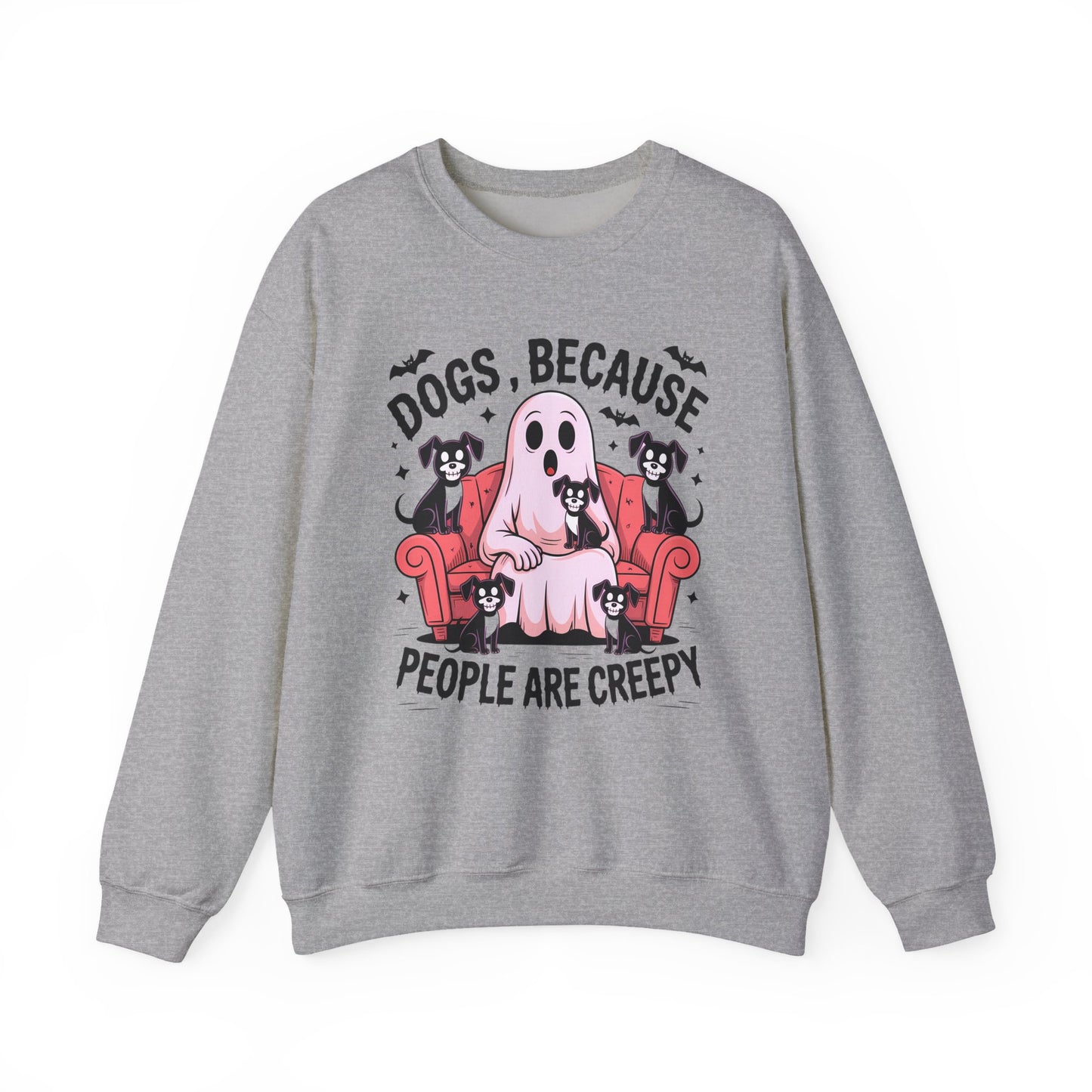 Cozy Ghost Dog Sweatshirt | Unisex Crewneck, Perfect for Pet Lovers, Halloween, Fall Fashion, Gifts for Dog Owners, Cute Dog Sweater, Funny