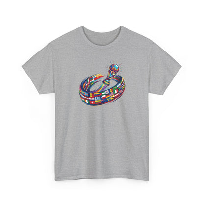 Colorful Flag FIFA World Cup T-Shirt, International Flags  Design Tee, Artistic Soccer Graphic Shirt for Men and Women