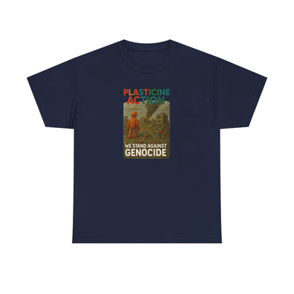 Plasticine Action Heavy Cotton Tee, Stand Against Genocide, Activist Wear, Social Justice Shirt, Awareness Tee, Thought Provoking Apparel